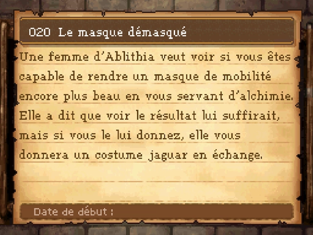 Quête : Le masque démasqué